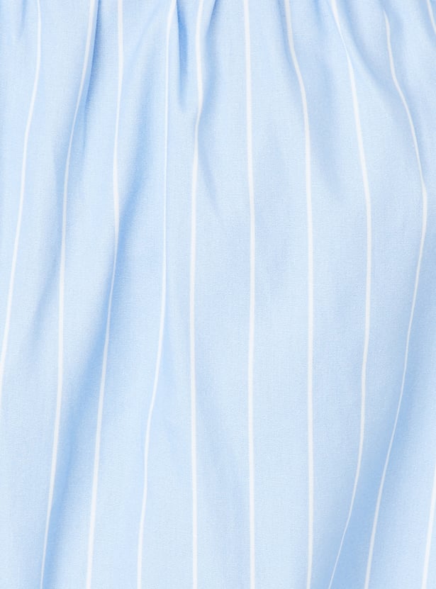 Girls Striped Bubble Hem Skirt