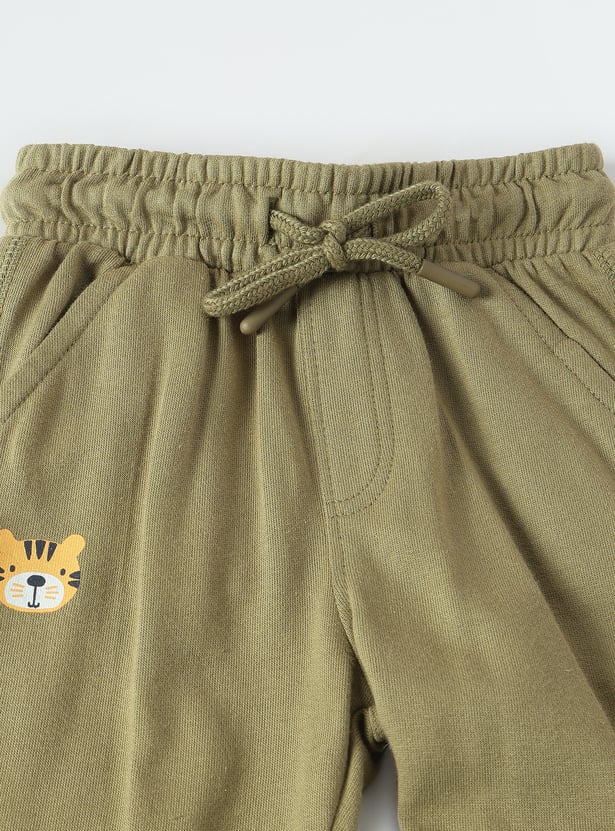 Boys Solid Knit Joggers