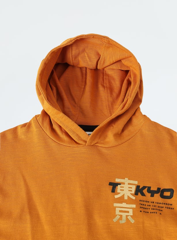 Boys Printed Hooded T-shirt