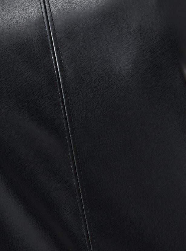 Girls Solid Pinafore Dress with T-shirt