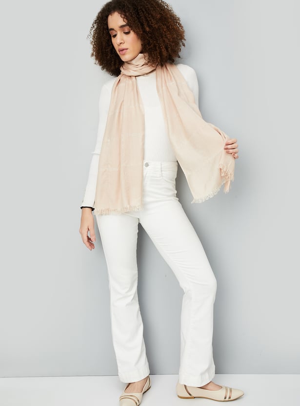Women Checked Scarf