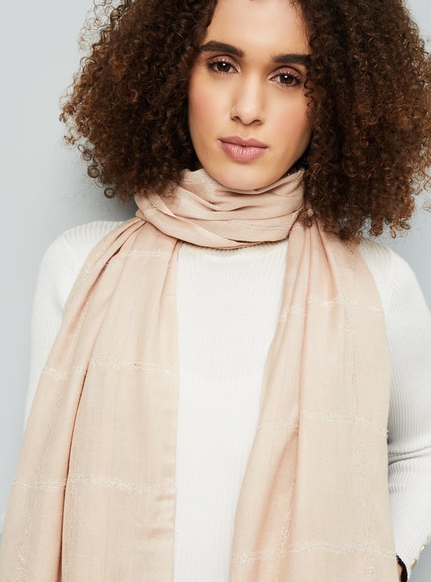 Women Checked Scarf