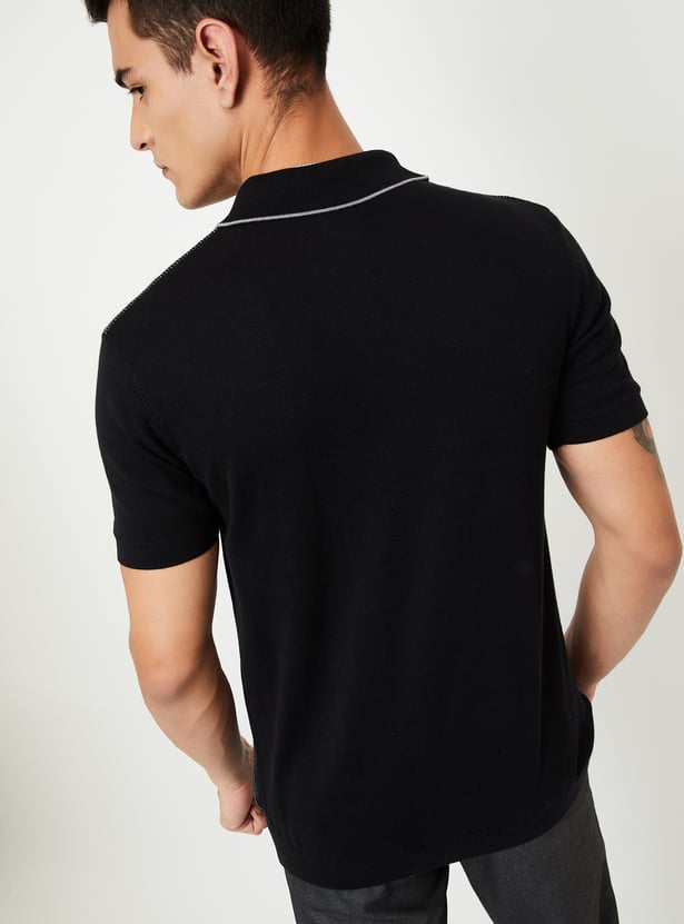 Men Colourblock Polo T-shirt