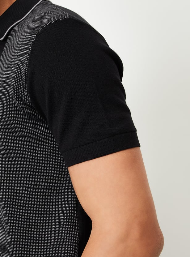 Men Colourblock Polo T-shirt