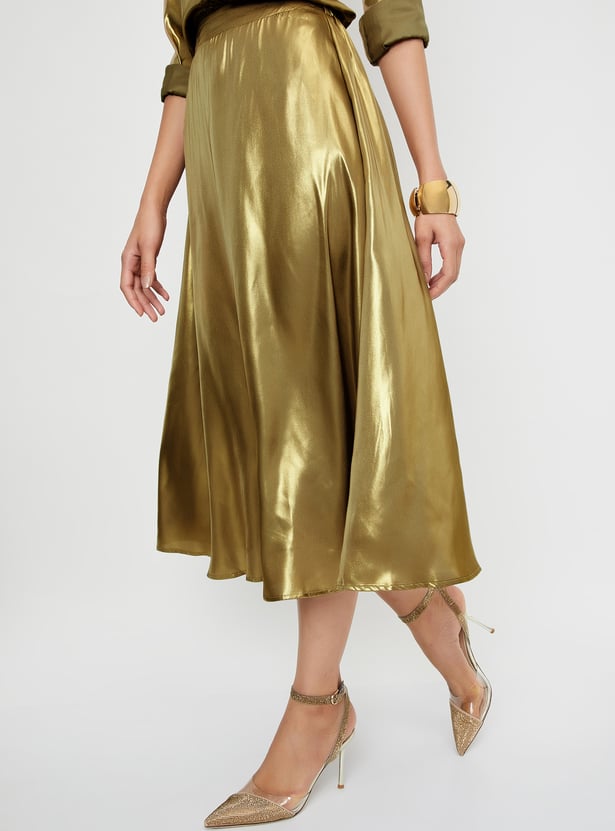 Women Shimmer A-line Skirt