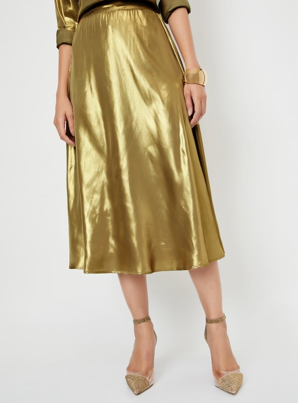 Women Shimmer A-line Skirt