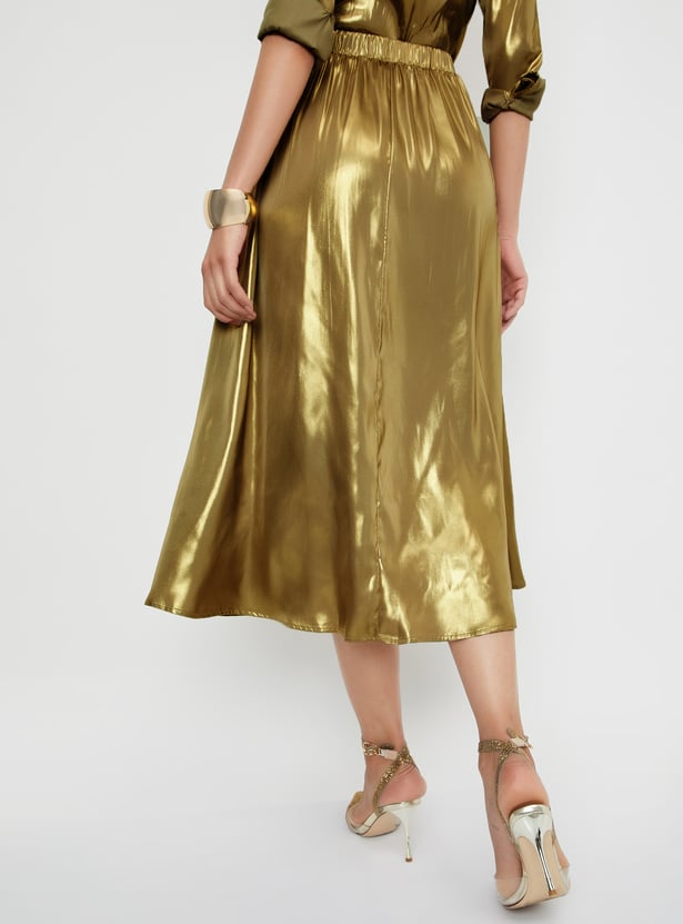 Women Shimmer A-line Skirt