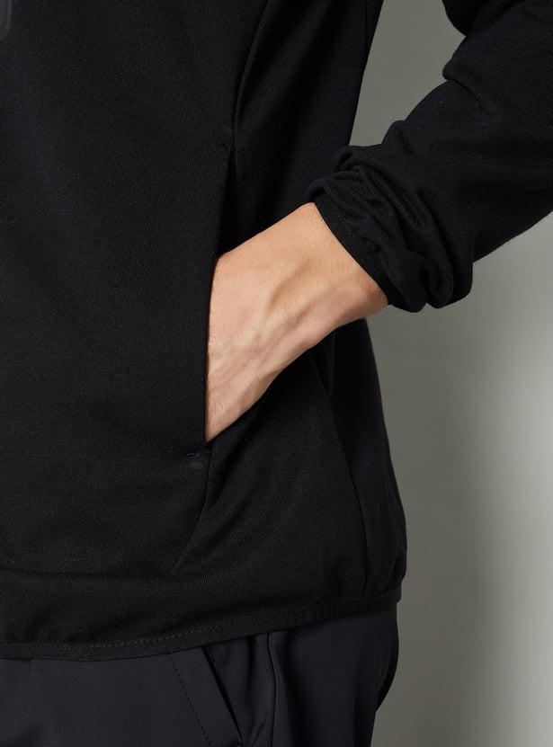 Men Panelled Sweatshirt with Hood