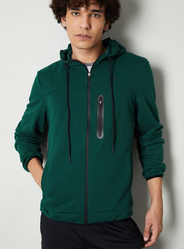 Men Panelled Sweatshirt with Hood