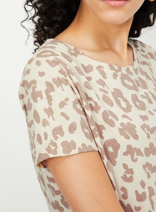 Women Abstract Printed T-shirt