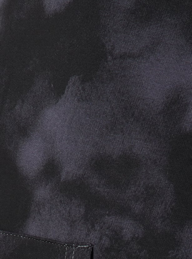 Men Printed Oversized Sweatshirt with Hood