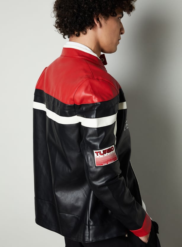 Men Colourblock Racing Jacket