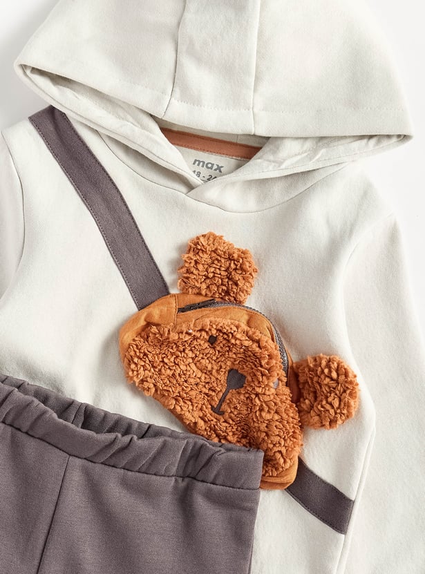 Boys Applique Hooded Sweatshirt with Pants