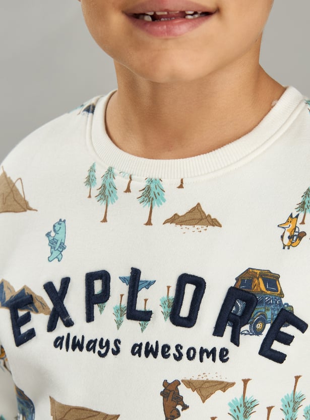 Boys Printed Sweatshirt & Joggers Set