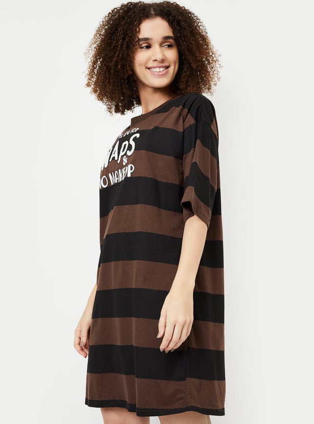 Women Boxy Fit Printed Chemise