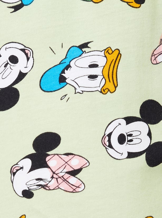 Women Mickey Printed Capris