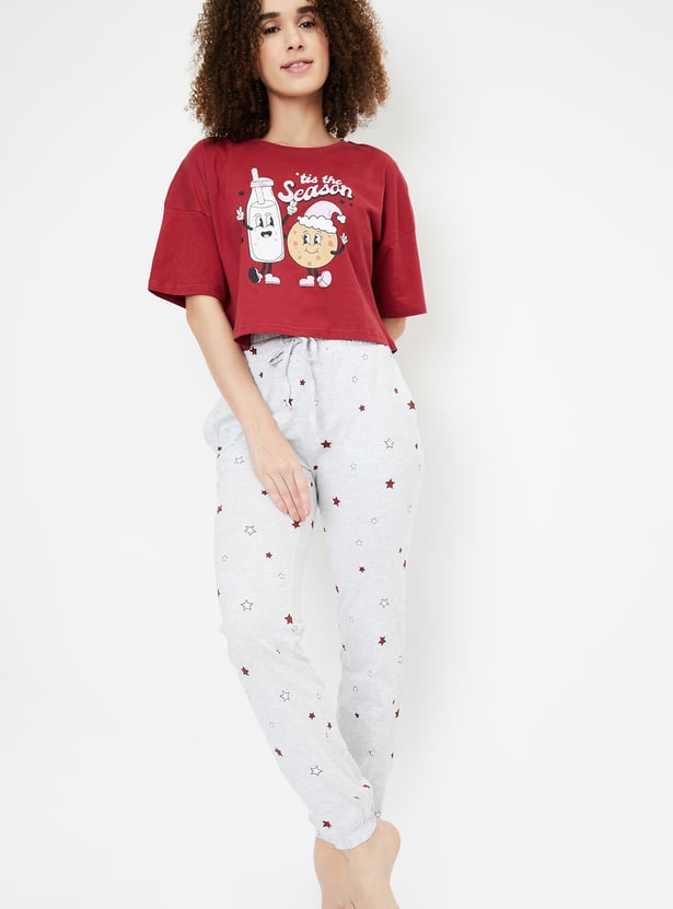 Women Printed PJ Set