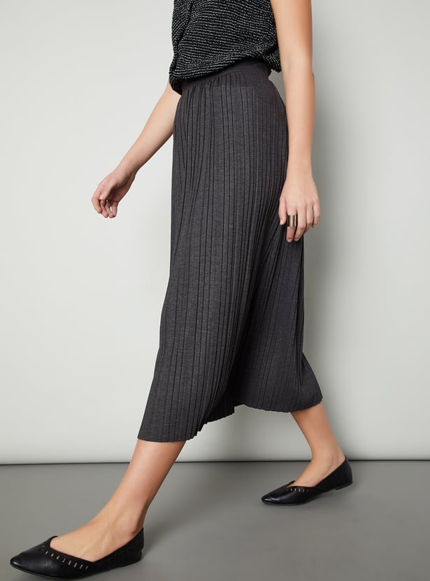 Buy Women Pleated Midi Skirt Online at just Rs. 1199.0