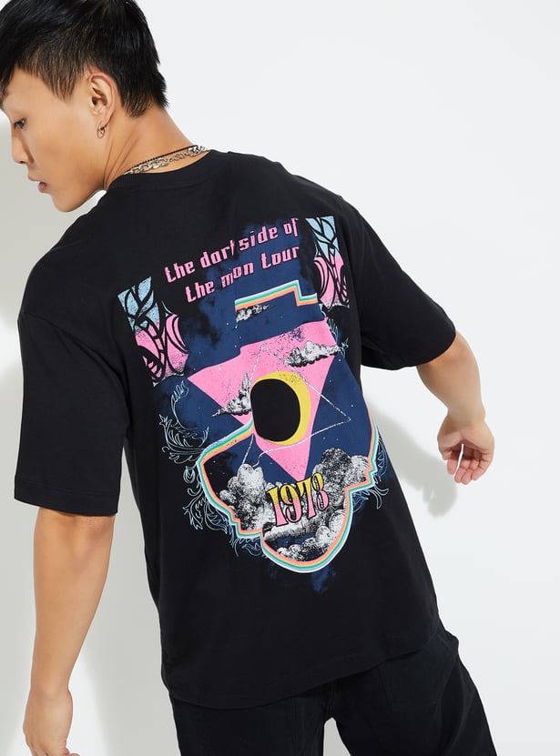 URB_N Men Oversized Pink Floyd Printed T-shirt