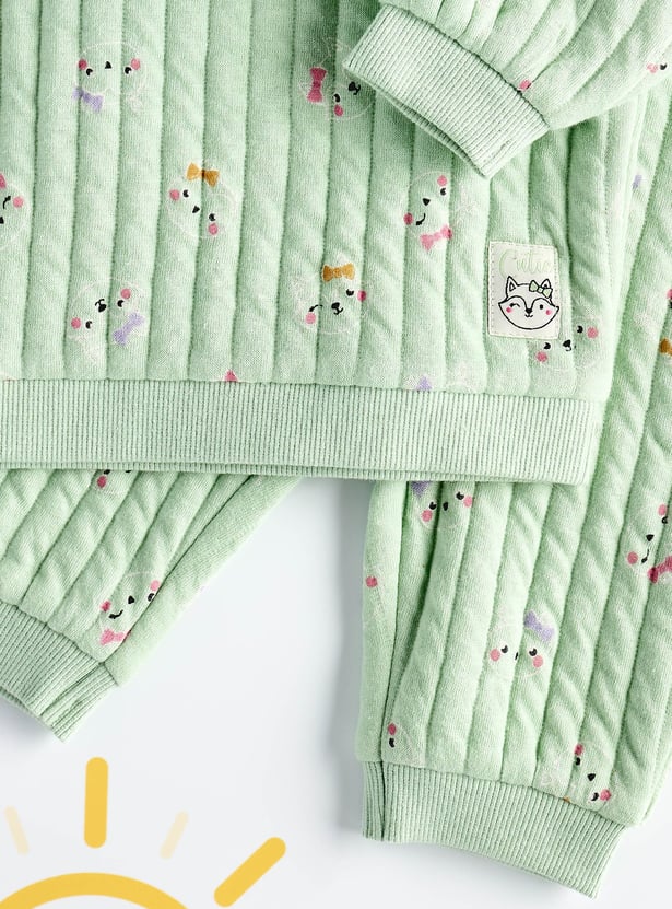 Girls Quilted Sleepwear Set