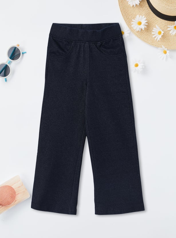 Girls Solid Slim Fit Jeans