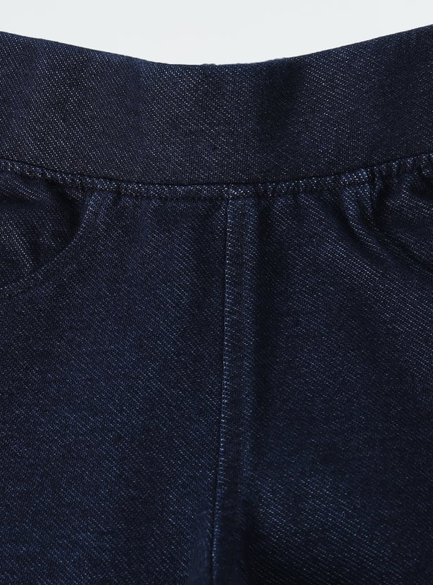 Girls Solid Slim Fit Jeans