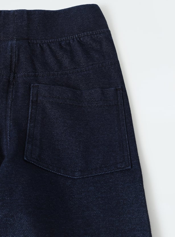 Girls Solid Slim Fit Jeans