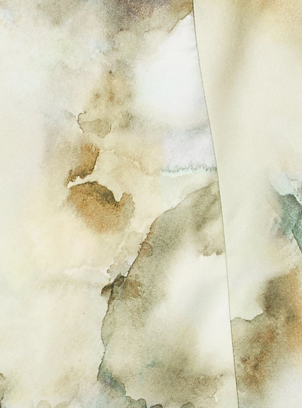 Women Printed Shirt Dress with Belt