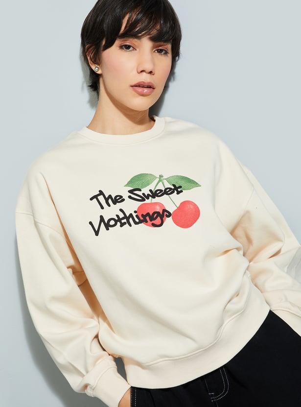 URB_N Graphic Print Oversized Sweatshirt