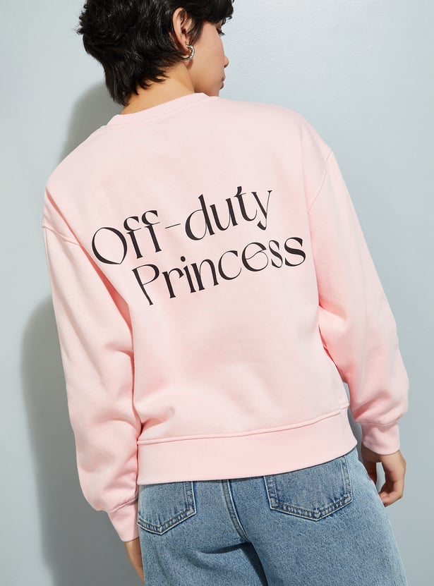 URB_N Women Oversized Printed Sweatshirt