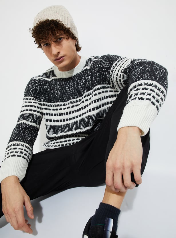 Buy URB_N Men Patterned Heavy Knit Sweater Online at just Rs
