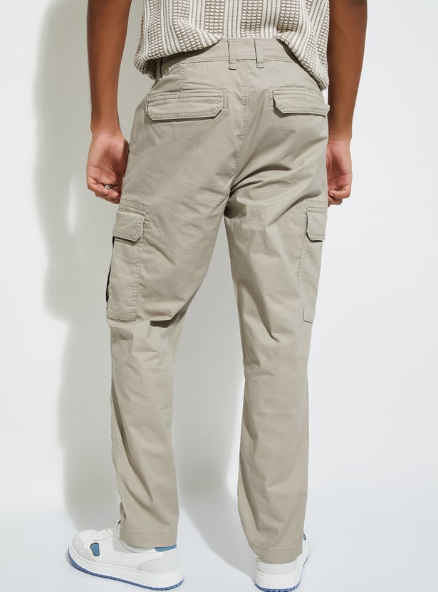 URB_N Men Relaxed Fit Solid Cargos