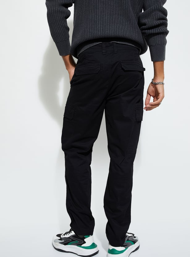 URB_N Men Relaxed Fit Solid Cargos