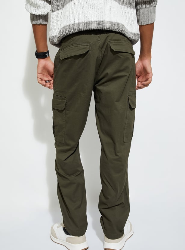 URB_N Men Relaxed Fit Solid Cargos