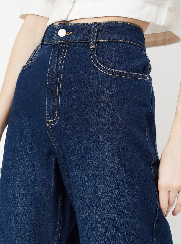 Women Straight Fit Washed Jeans