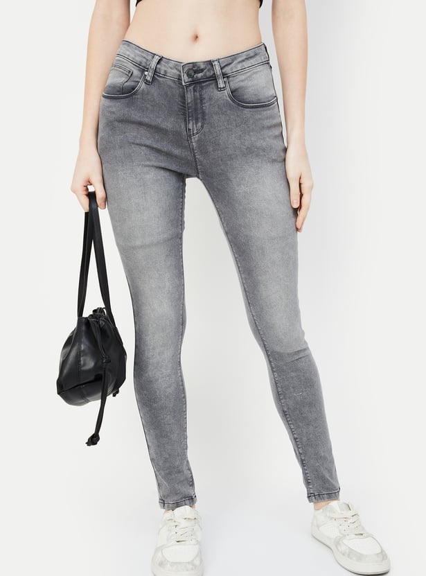 Women Washed Skinny Fit Jeans