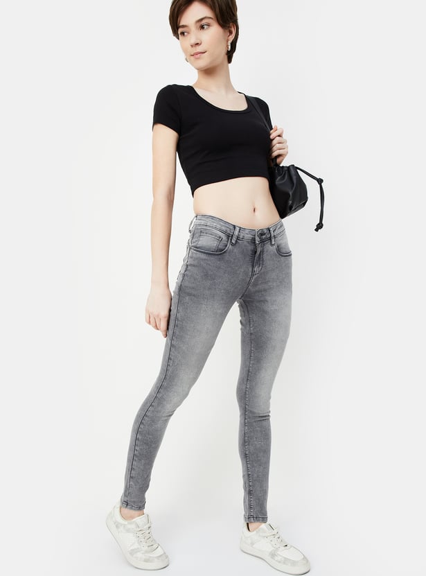 Women Washed Skinny Fit Jeans