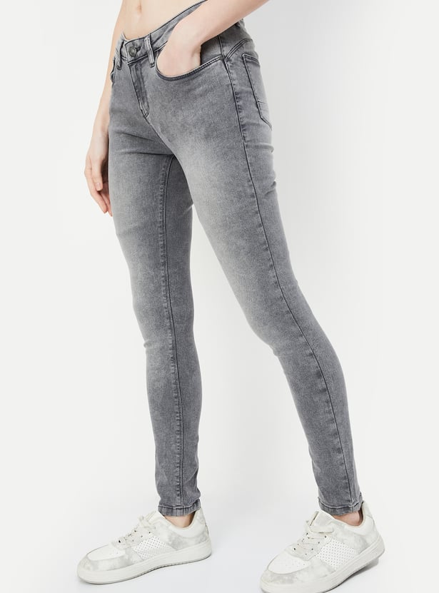 Women Washed Skinny Fit Jeans