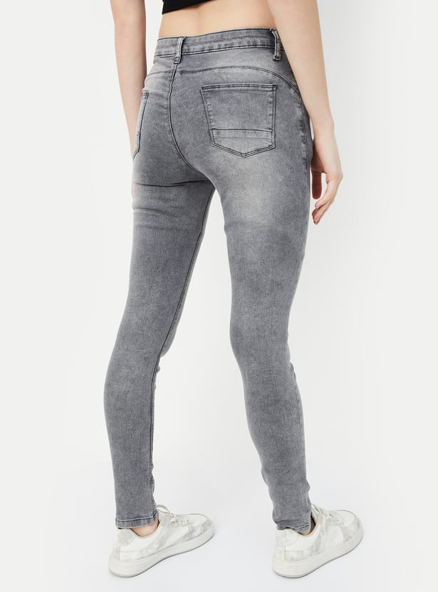 Women Washed Skinny Fit Jeans