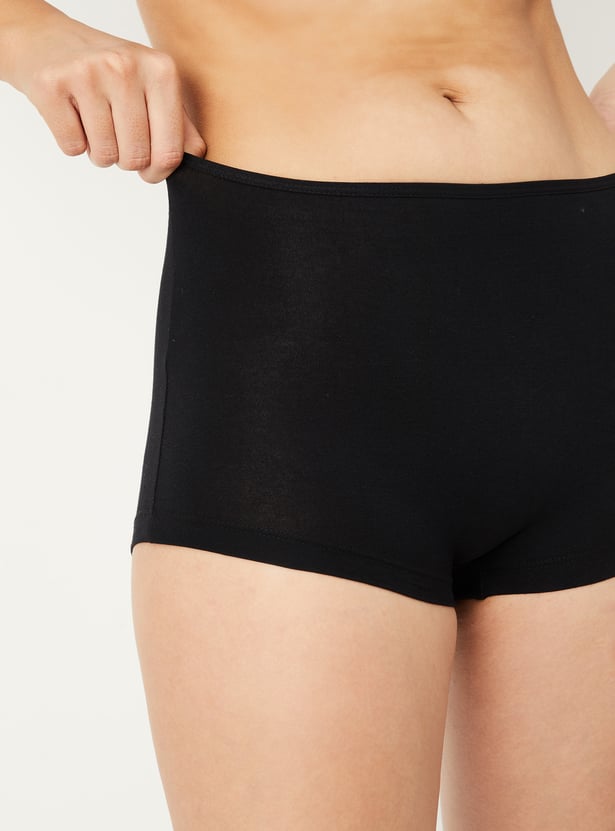 Women Solid Boy Shorts