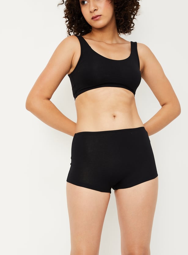 Women Solid Boy Shorts