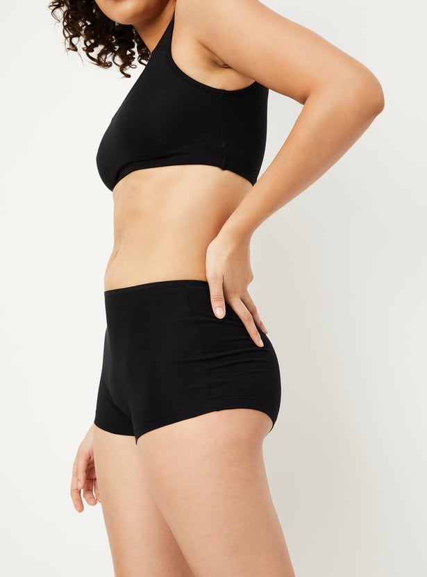 Women Solid Boy Shorts