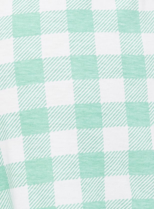 Women Gingham Checked Pyjamas