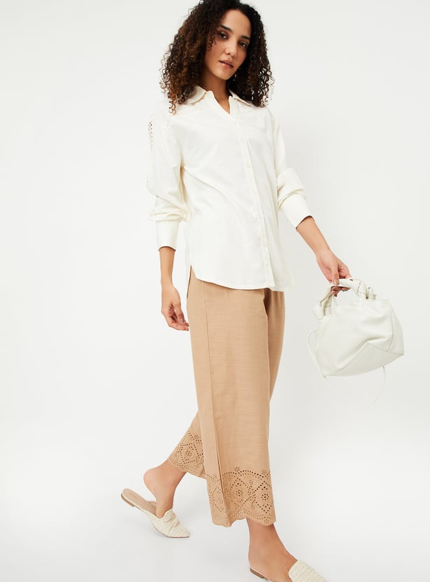 Women Schiffi Hem Palazzos