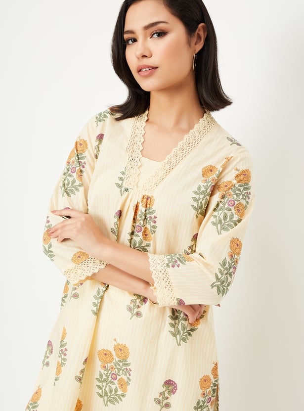 Women Printed Straight Kurta