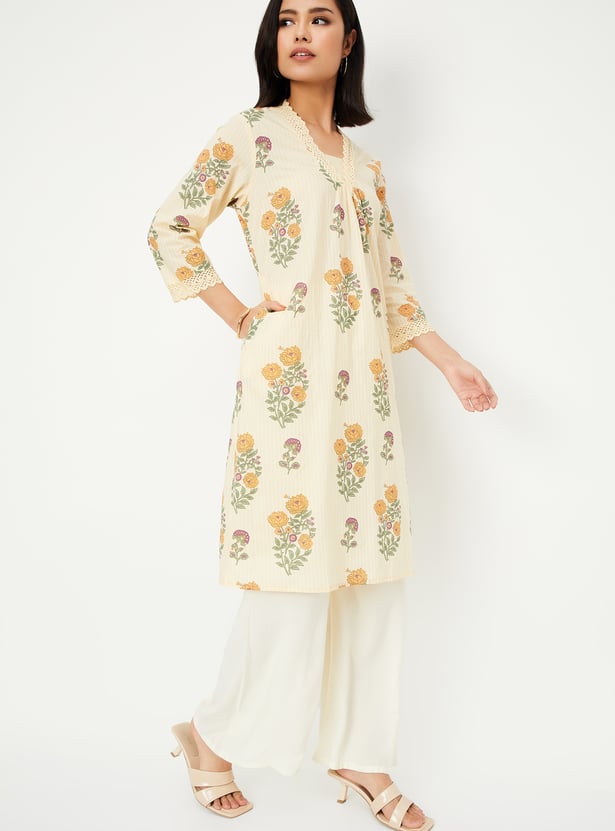 Women Printed Straight Kurta