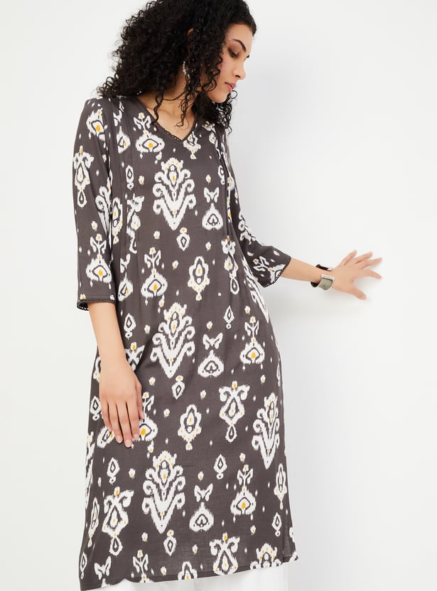 Women Printed Straight Kurta