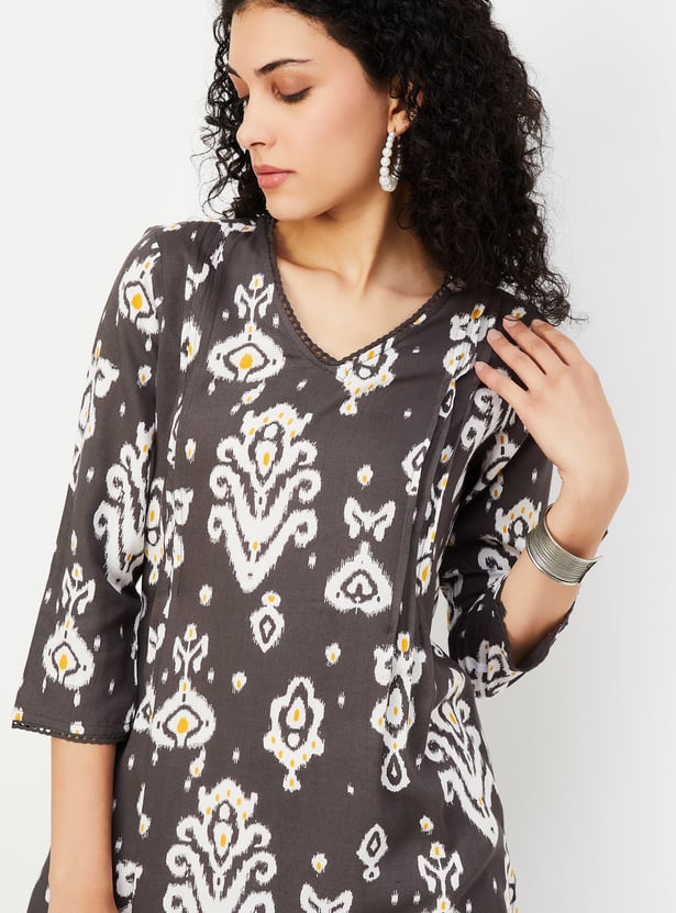 Women Printed Straight Kurta