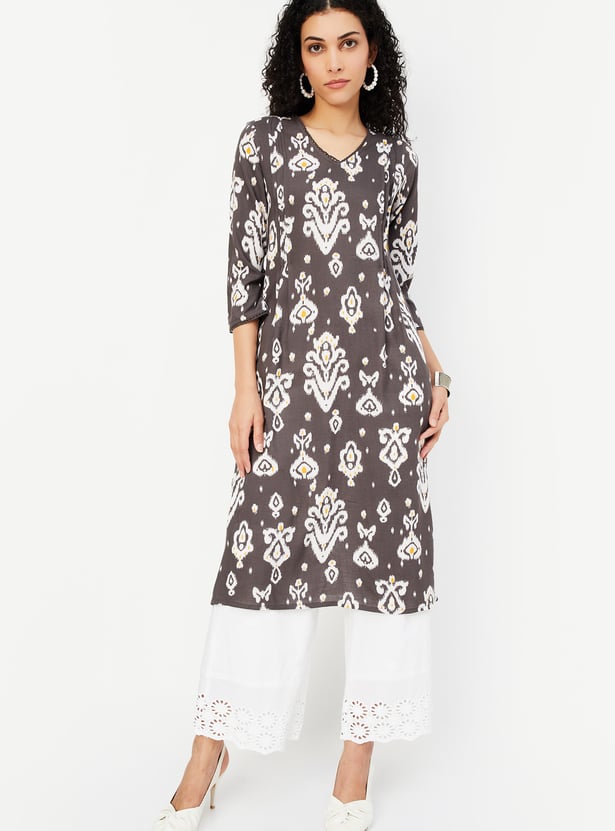 Women Printed Straight Kurta