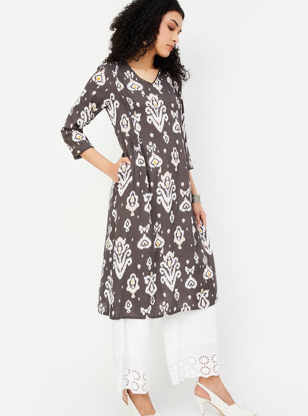 Women Printed Straight Kurta